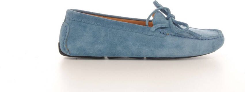 MAURY moccasin Tisane in blauwe suède