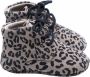 Mavies leren babyschoenen met panterprint beige Leer Panterprint 17 18 - Thumbnail 2