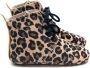 Mavies leren babyschoenen Bruin Meisjes Leer Dierenprint 15 16 - Thumbnail 2