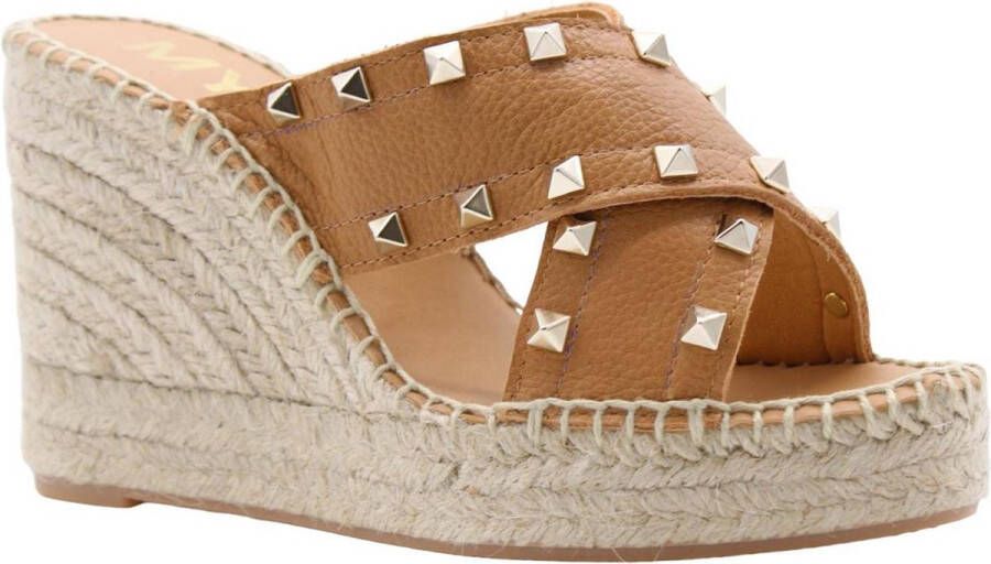 Maypol Stijlvolle Espadrille Sleehakken voor Vrouwen Brown Dames