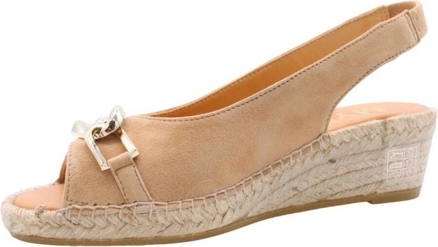 Maypol Stijlvolle Espadrille Sleehakken Brown Dames