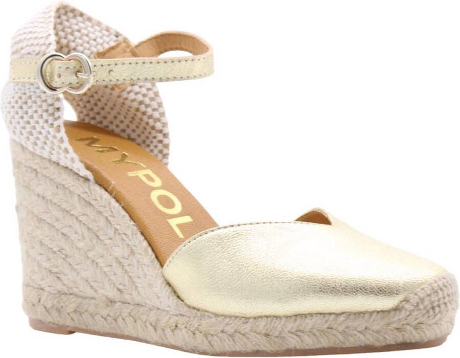 Maypol Elegante Sleehak Espadrilles Yellow Dames