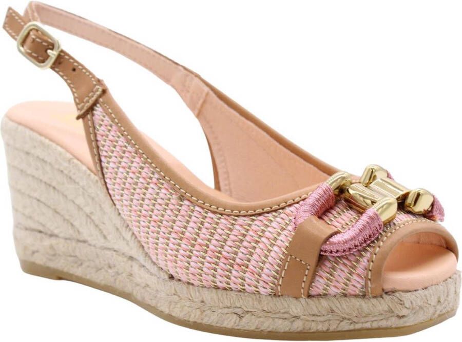 Maypol Stijlvolle Wedge Sandalen voor Trendy Vrouwen Pink Dames