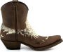 Mayura Boots 12 Bruin Natural - s Cow Western Enkellaars Spitse Neus Schuine Hak Rits Waxed Leather - Thumbnail 2