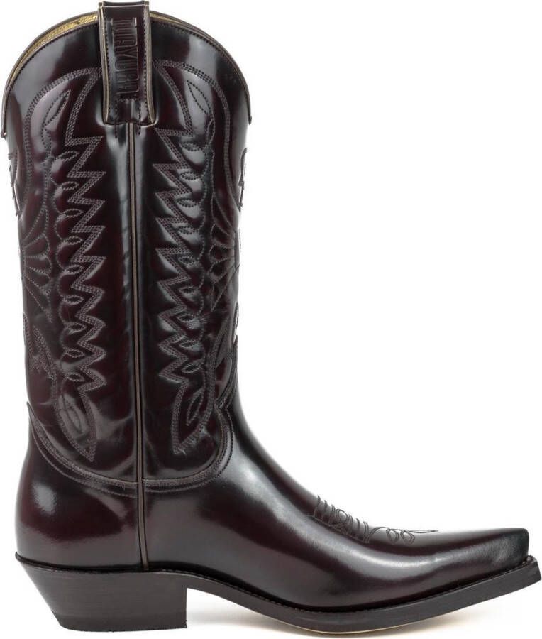 Mayura Boots 1920 Florentic Bordeaux Spitse Cow Western Line Dance Laarzen Schuine Hak Echt Leer - Foto 1