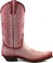 Mayura Boots 1920 Roze Spitse Cow Western Line Dance Laarzen Schuine Hak Echt Leer - Thumbnail 1