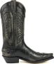 Mayura Boots 1927 Zwart Spitse Cow Western Laarzen Schuine Hak Two Tone Echt Leer - Thumbnail 1