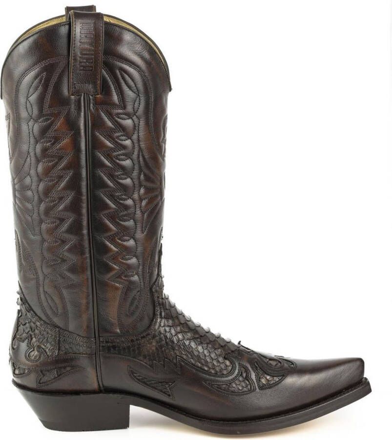 Mayura Boots 1935 Bruin Spitse Cowboy Western Laarzen Schuine Hak Rechte Schacht Treklussen Goodyear Welted