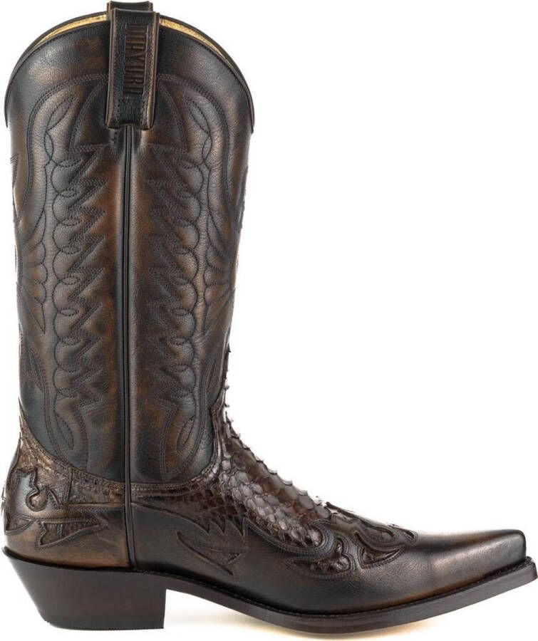 Mayura Boots 1935P Bruin Roestbruin Spitse Cow Western Laarzen Schuine Hak Rechte Schacht Treklussen Goodyear Welted