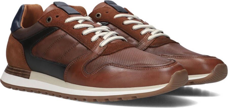 Mazzeltov 13249 Lage sneakers Leren Sneaker Heren Cognac