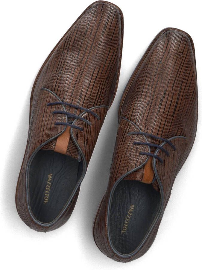 Mazzeltov 3980 Nette schoenen Veterschoenen Heren Cognac