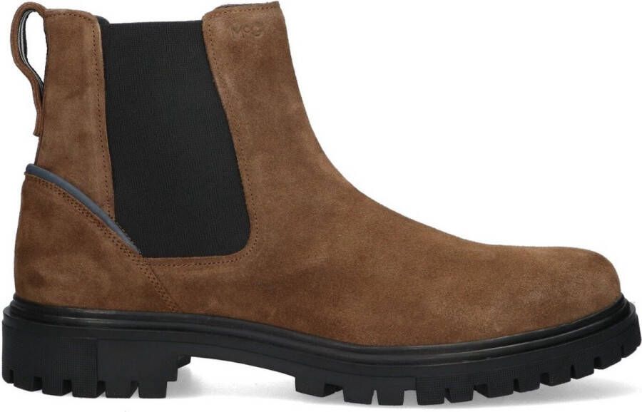 McGregor Heren Boots Bruin Chelsea Boots Suède Elastiek