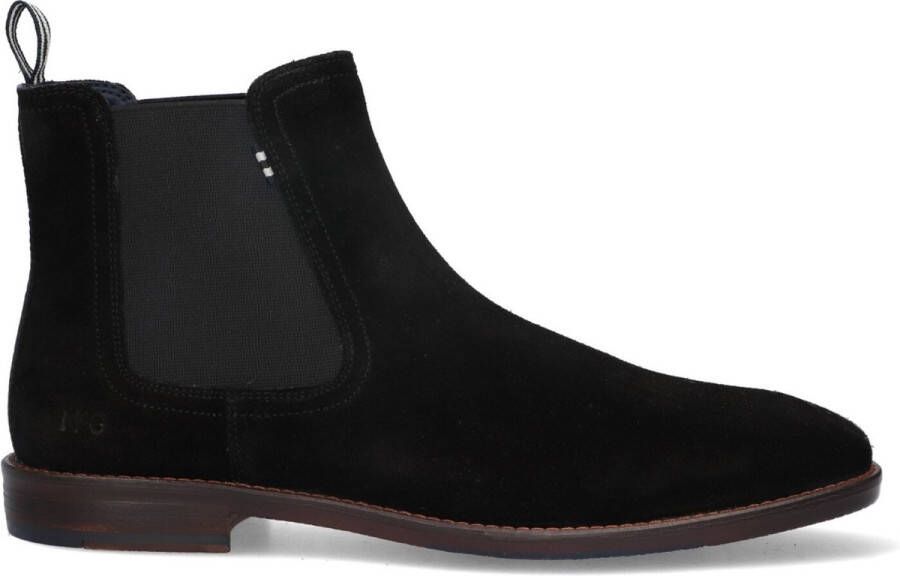 McGregor Heren Boots Zwart Chelsea Boots Suède Elastiek