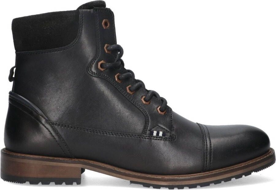 McGregor Heren Boots Zwart Veterboots Leer Veters