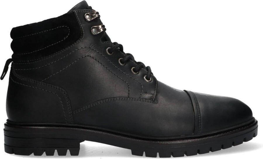 McGregor Heren Boots Zwart Veterboots Leer Veters