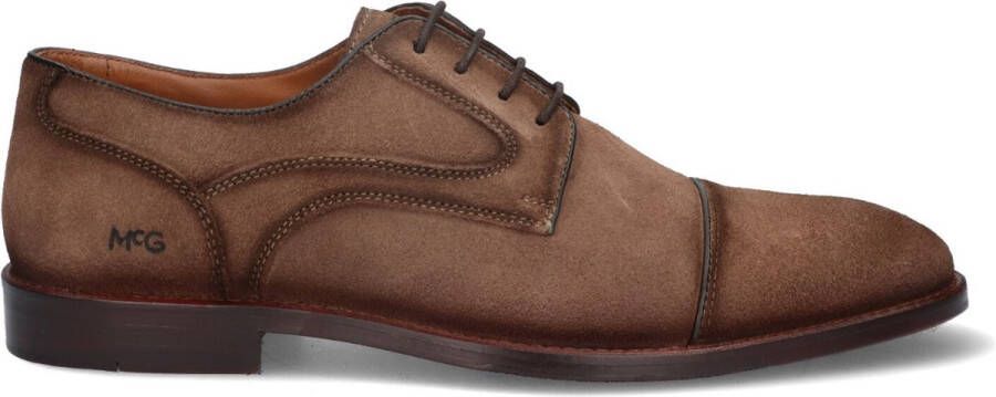 McGregor Heren Herenschoenen Taupe Lage Sneakers Leer Veters