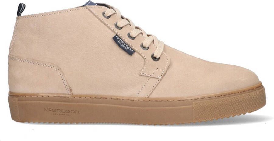 McGregor Heren Sneakers Beige Hoge Sneakers Nubuck Veters