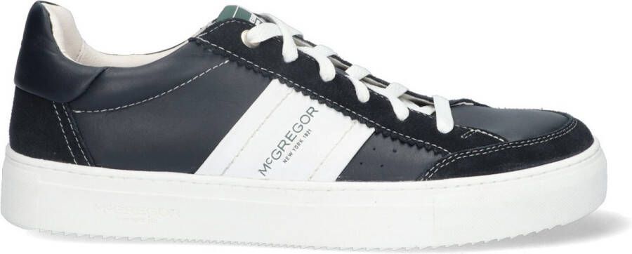 McGregor Heren Sneakers Blauw Lage Sneakers Leer Veters