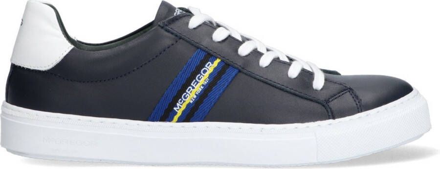 McGregor Heren Sneakers Blauw Lage Sneakers Leer Veters