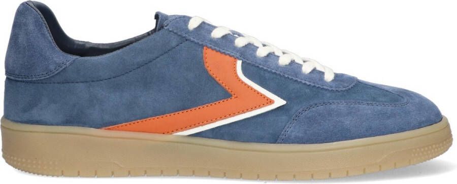 McGregor Heren Sneakers Blauw Lage Sneakers Leer Veters