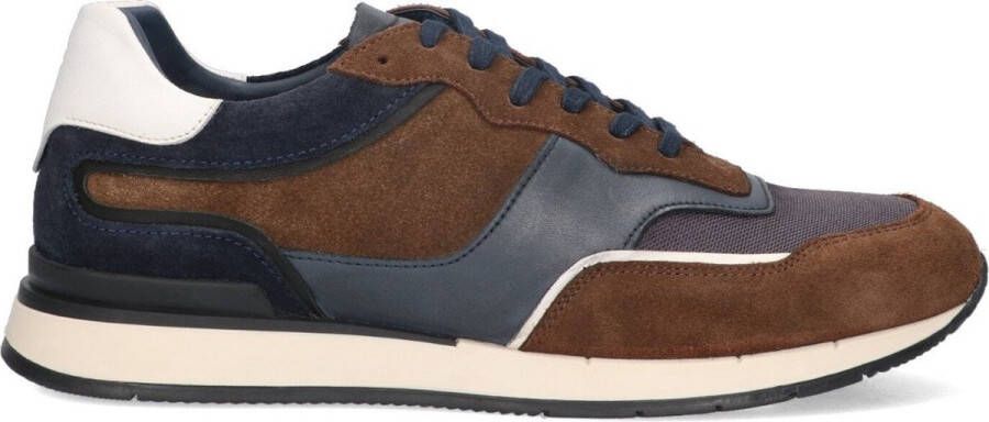 McGregor Heren Sneakers Blauw Lage Sneakers Leer Veters