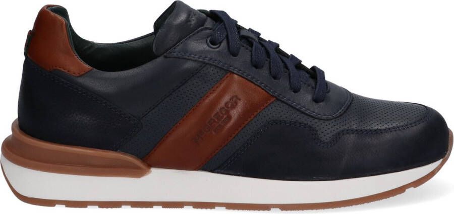 McGregor Heren Sneakers Blauw Lage Sneakers Leer Veters