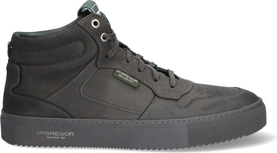 McGregor Heren Sneakers Grijs Hoge Sneakers Leer Veter