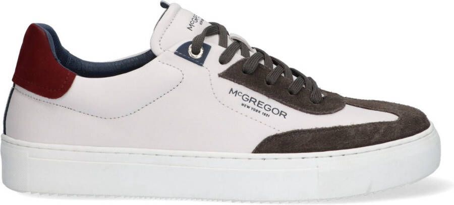 McGregor Heren Sneakers Grijs Lage Sneakers Leer Veters