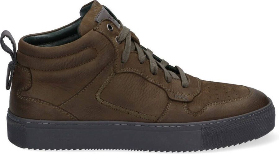 McGregor Heren Sneakers Groen Hoge Sneakers Leer Veters