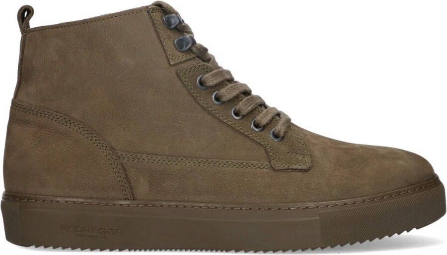 McGregor Heren Sneakers Groen Hoge Sneakers Nubuck Veters