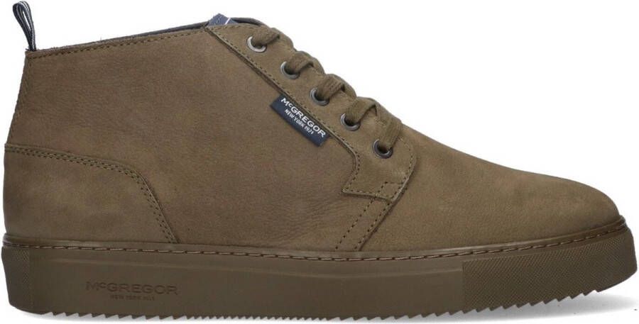 McGregor Heren Sneakers Groen Hoge Sneakers Nubuck Veters