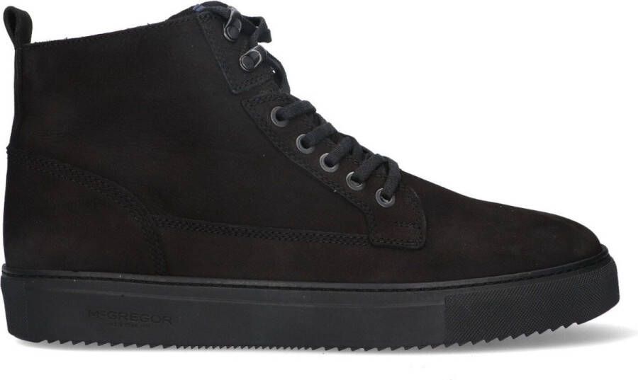 McGregor Heren Sneakers Zwart Hoge Sneakers Nubuck Veters