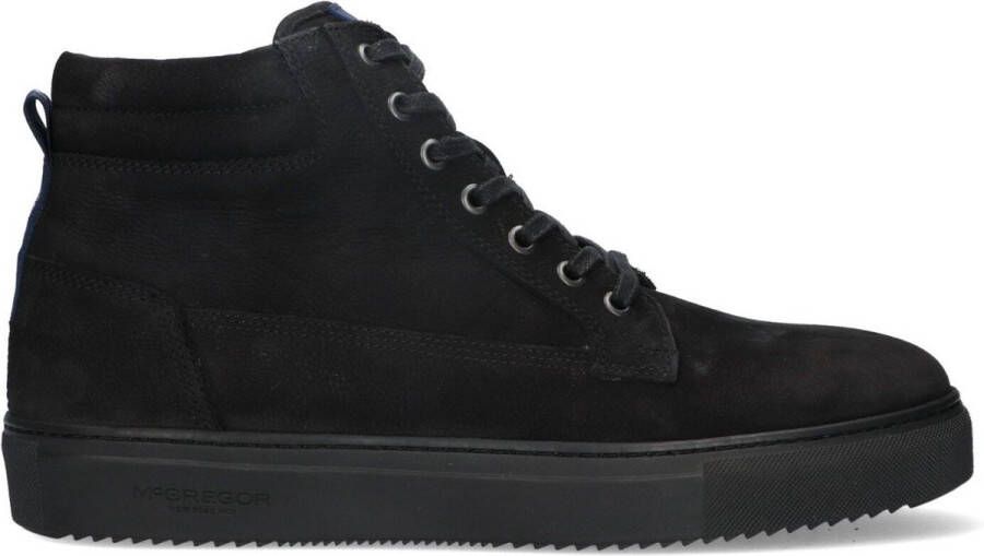 McGregor Heren Sneakers Zwart Hoge Sneakers Nubuck Veters