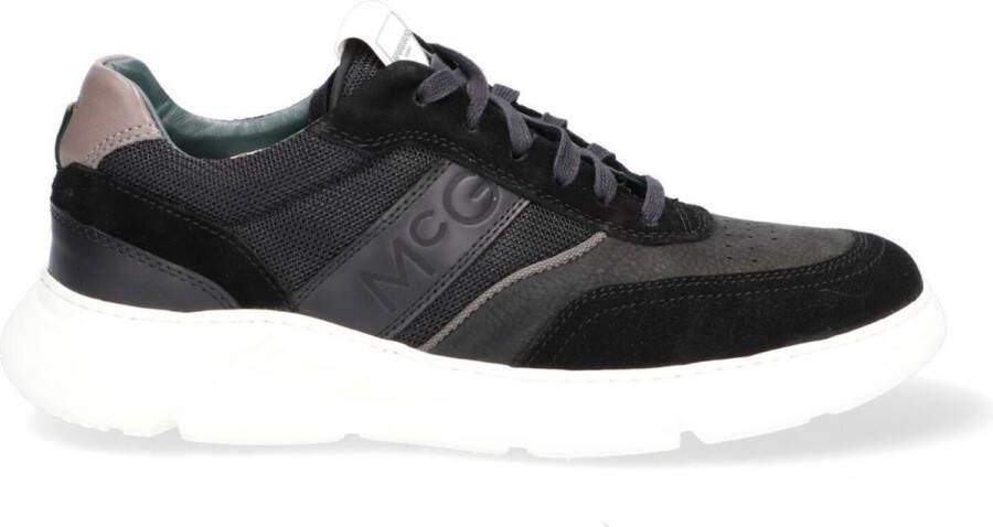 McGregor Heren Sneakers Zwart Lage Sneakers Leer Veters