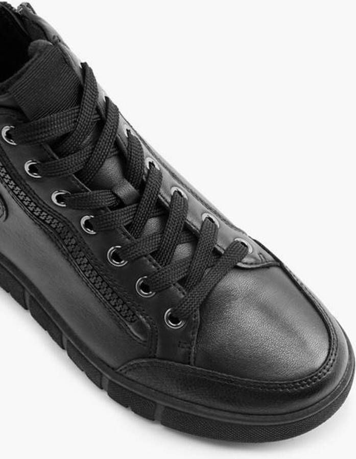 Medicus Zwarte leren hoge sneaker