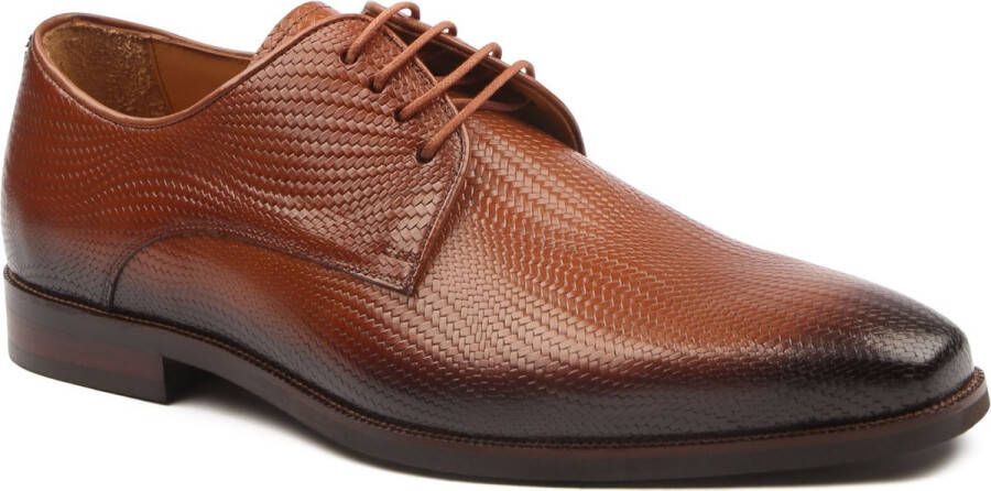 Melik Schoen Derby Monoti Cognac Heren Nette schoenen