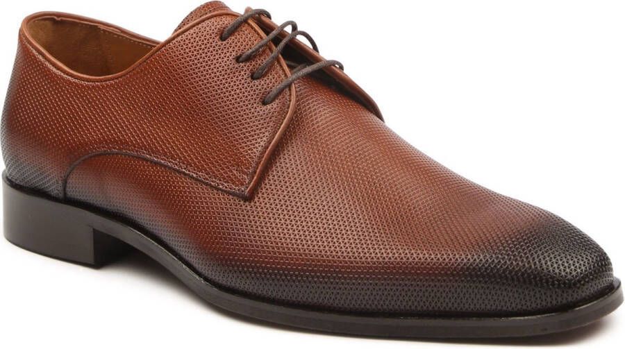 Melik Schoen Derby Wannio Cognac Heren Nette schoenen