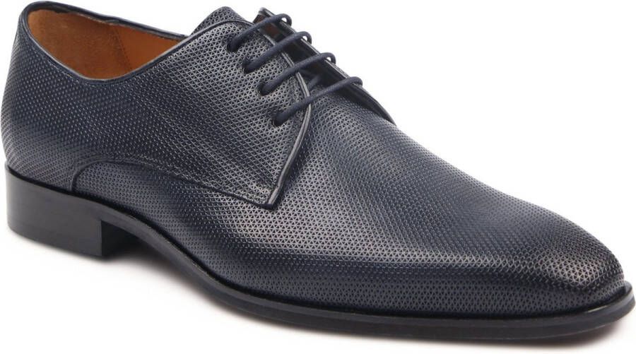 Melik Schoen Derby Wannio Navy Heren Nette schoenen