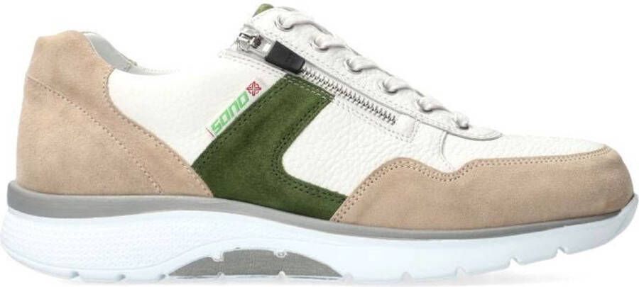 Mephisto Comfortabele Rollende Wandelsneaker Beige Wit Multicolor Heren