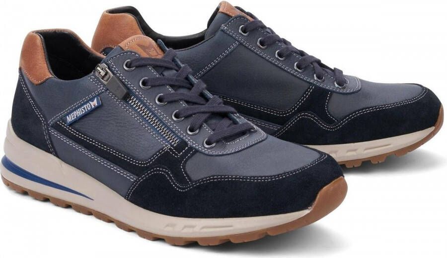 Mephisto Stijlvolle Bradley Sneaker voor Heren Blue Heren