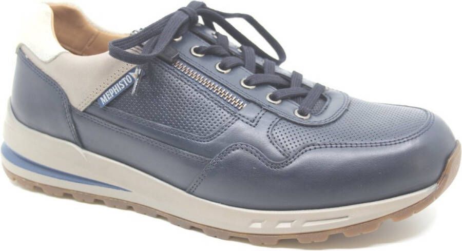 Mephisto BRADLEY NAVY 6145 1518 3661 Blauwe heren sneakers met rits