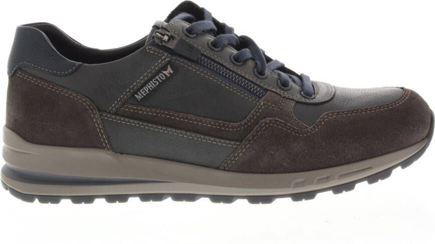 Mephisto Bradley Veterschoen Heren Blauw Bruin Grijs