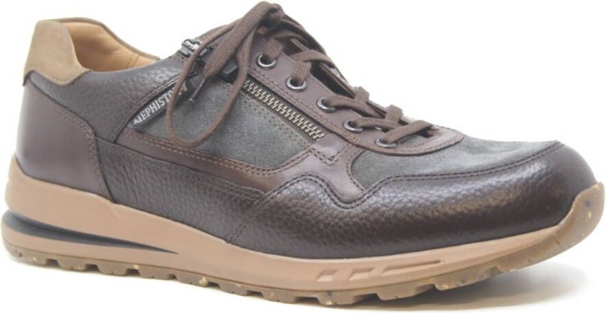 Mephisto BRADLEY OR.1351 VE.3608 R.6158 N.25537 DARK BROWN heren sneakers grijs