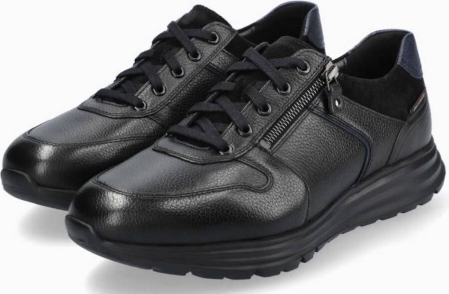 Mephisto Brayan Heren Sneaker Zwart Leer Brede Pasvorm Black Heren