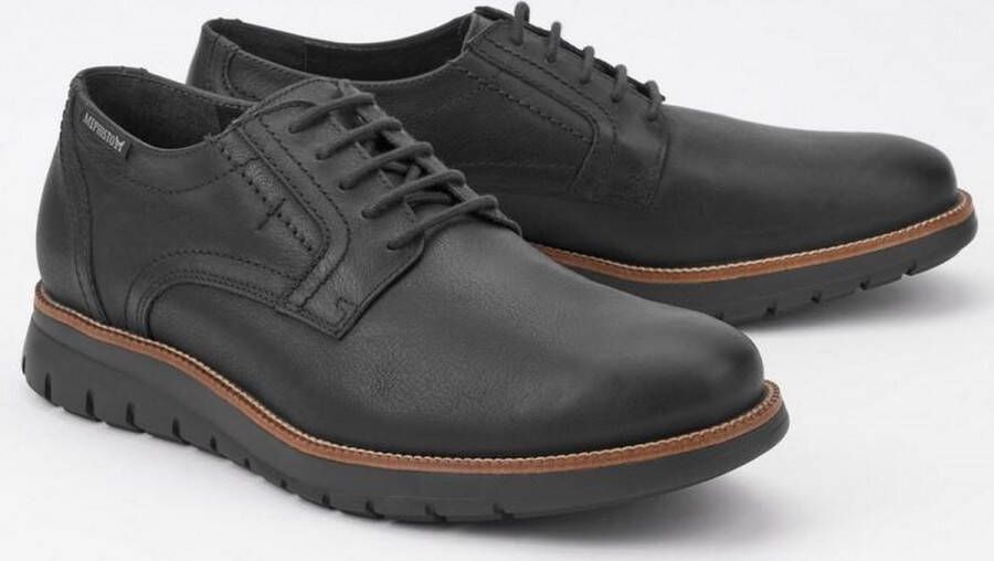 Mephisto Zwarte Leren Brett Schoenen Black Heren