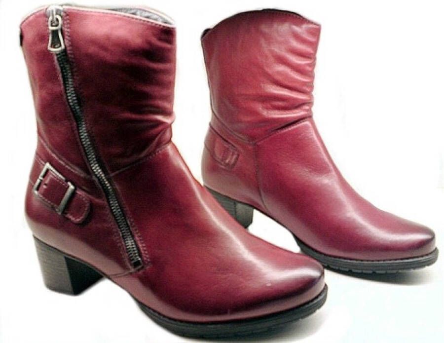 Mephisto Delana Oxblood Rode Dameslaars Brede Pasvorm Red Dames