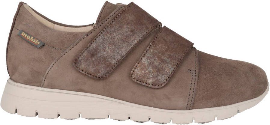 Mephisto Wijde pasvorm sneaker Taupe Gray Dames