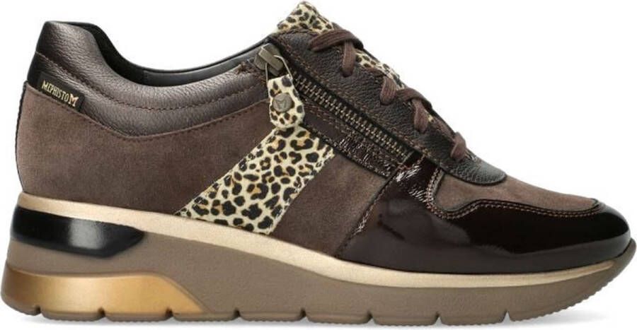 Mephisto Bronzen Sneaker met Rits voor Dames Multicolor Dames