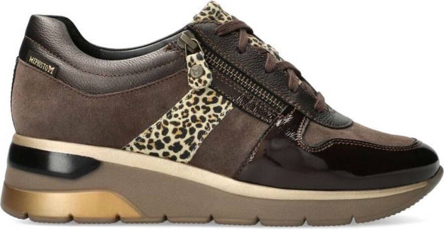 Mephisto Bronzen Sneaker met Rits voor Dames Multicolor Dames