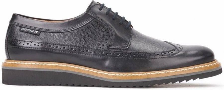 Mephisto Stijlvolle Veterschoen voor Heren Black Heren